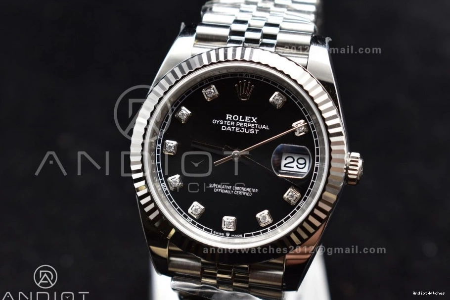 on SS Edition 126334 VR Best Black 904L Steel Clean Bracelet Jubilee Diamonds 407 1:1 Practical DateJust 41 Dial 0512